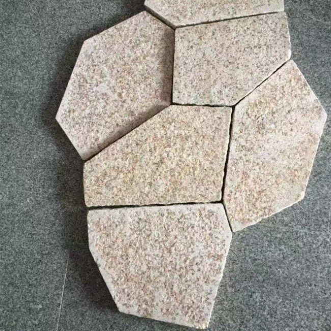 China yellow  granite crazy paving stone